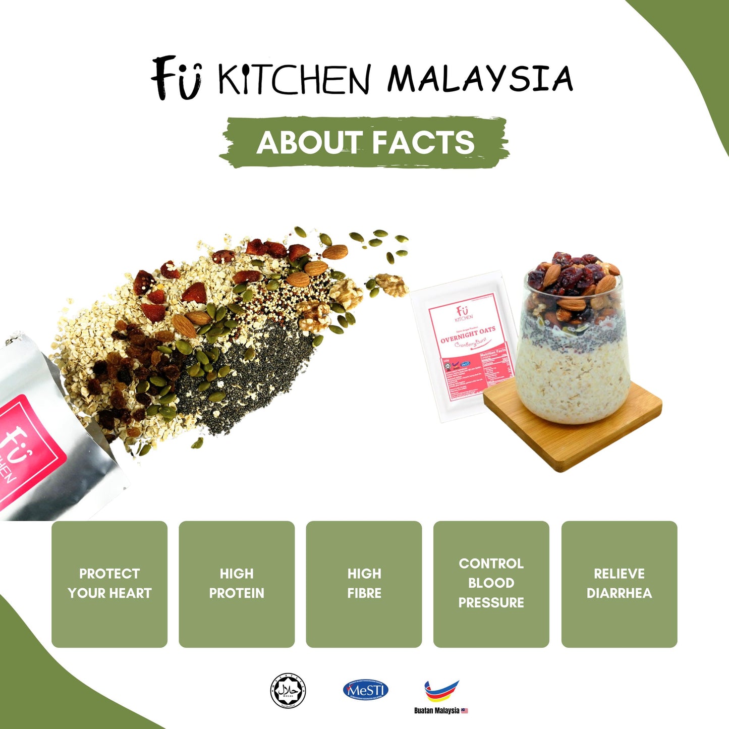 Overnight Oats Kurma Delight (100g)