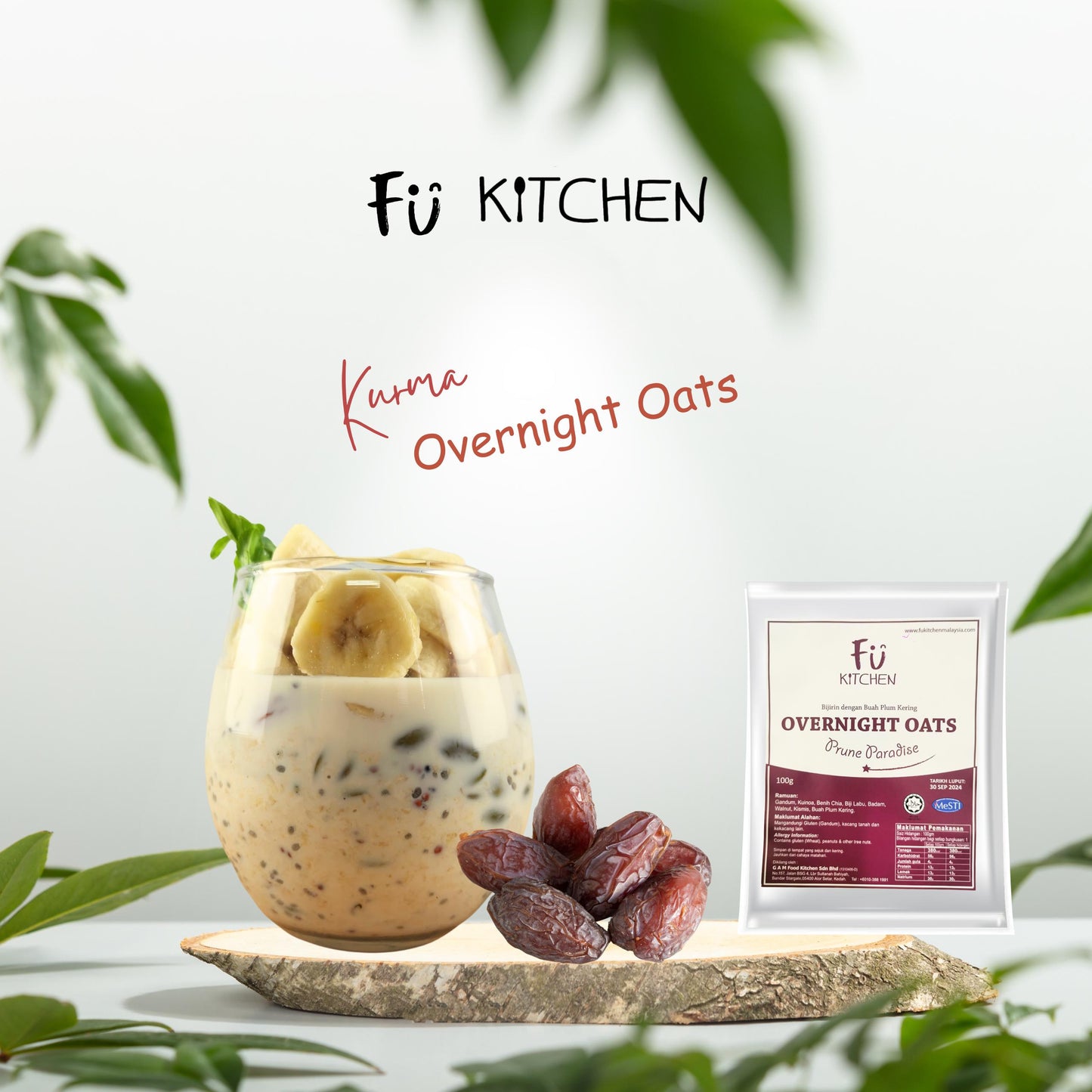 Overnight Oats Kurma Delight (100g)