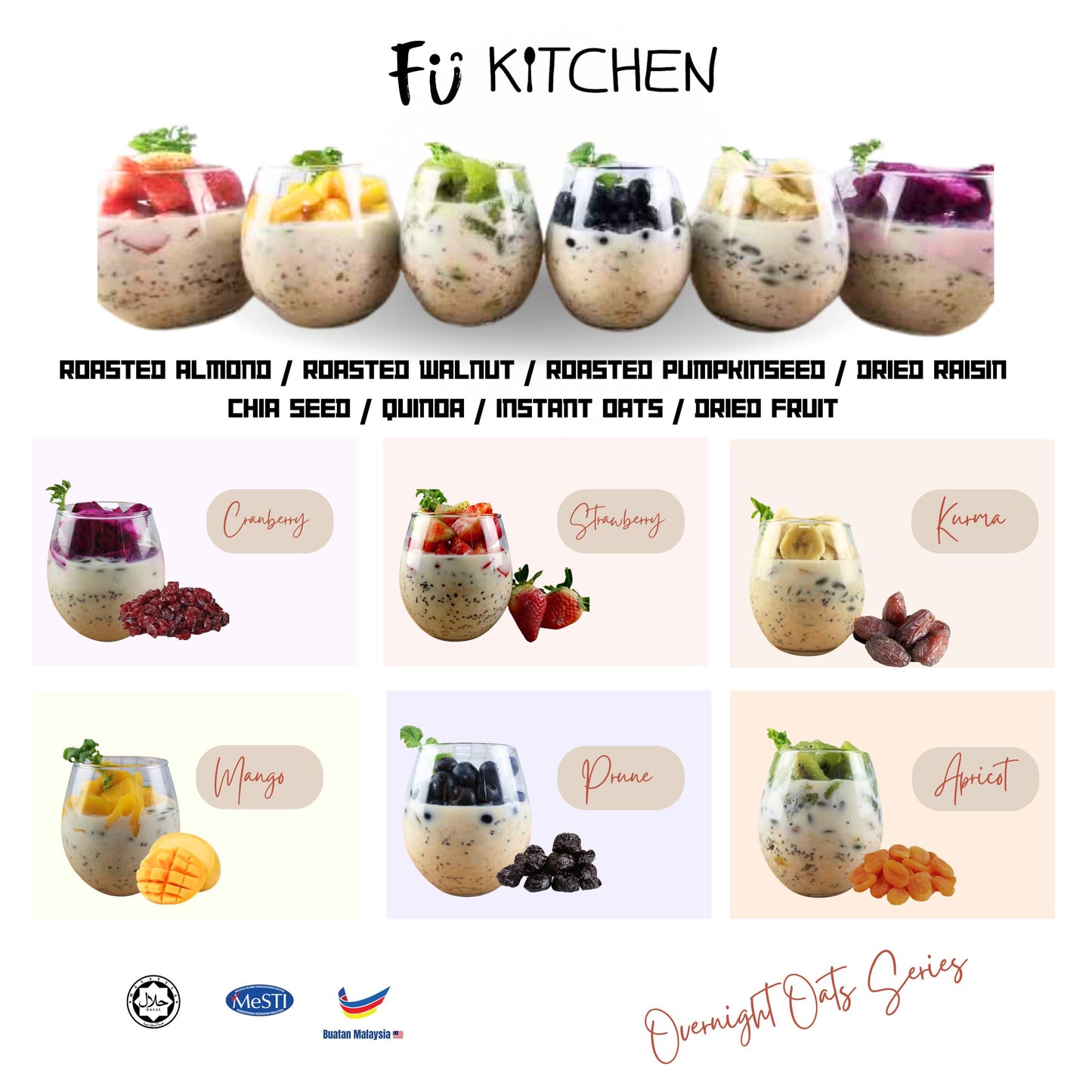 Overnight Oats Value Set (12 Units)- FREE Snacks!