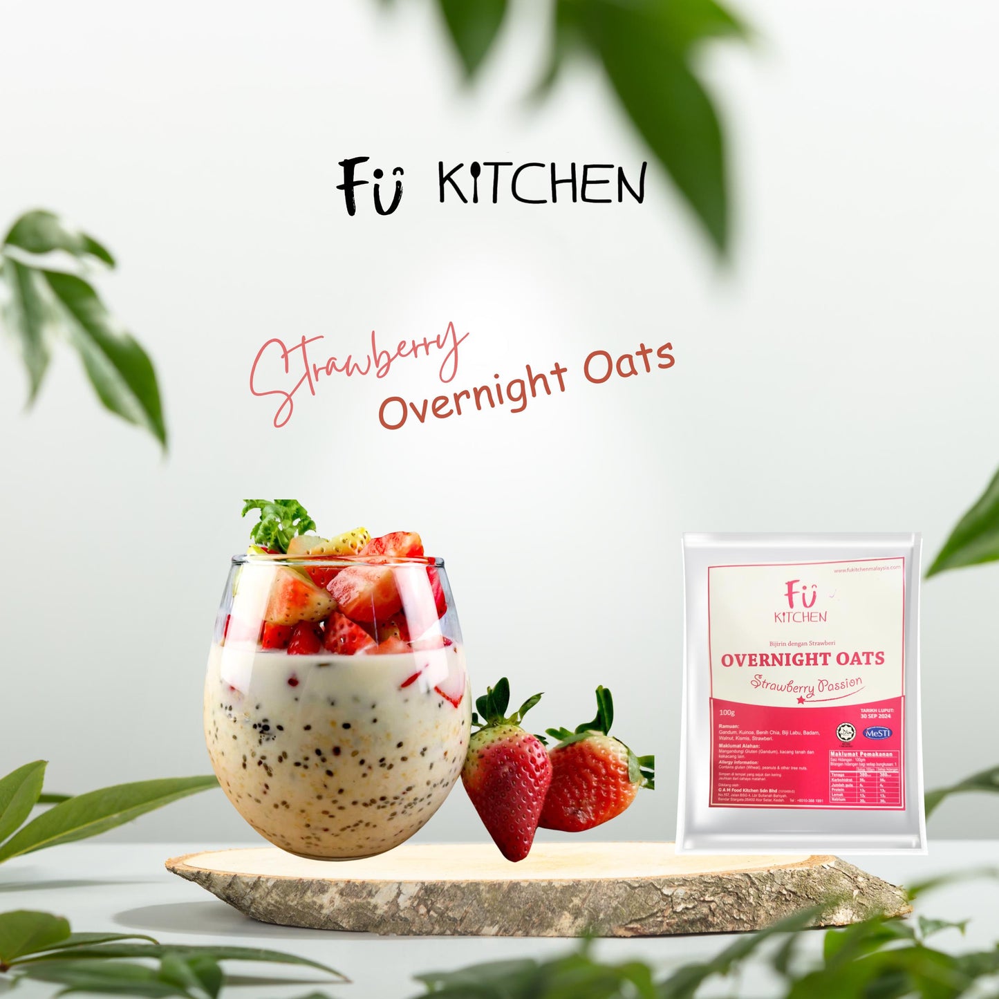 Overnight Oats Strawberries Passion (100g)