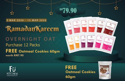 Overnight Oats Ramadan Set (12 Units)- FREE Oatmeal Cookies 60gm