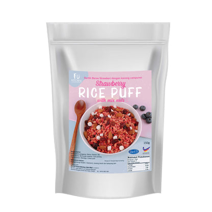 Strawberry Rice Puff Cereal (150gm/60gm) - Fu Kitchen Malaysia