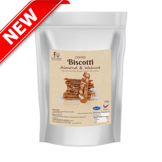 Coffee Biscotti With Almonds & Walnuts  (100gm/50gm)