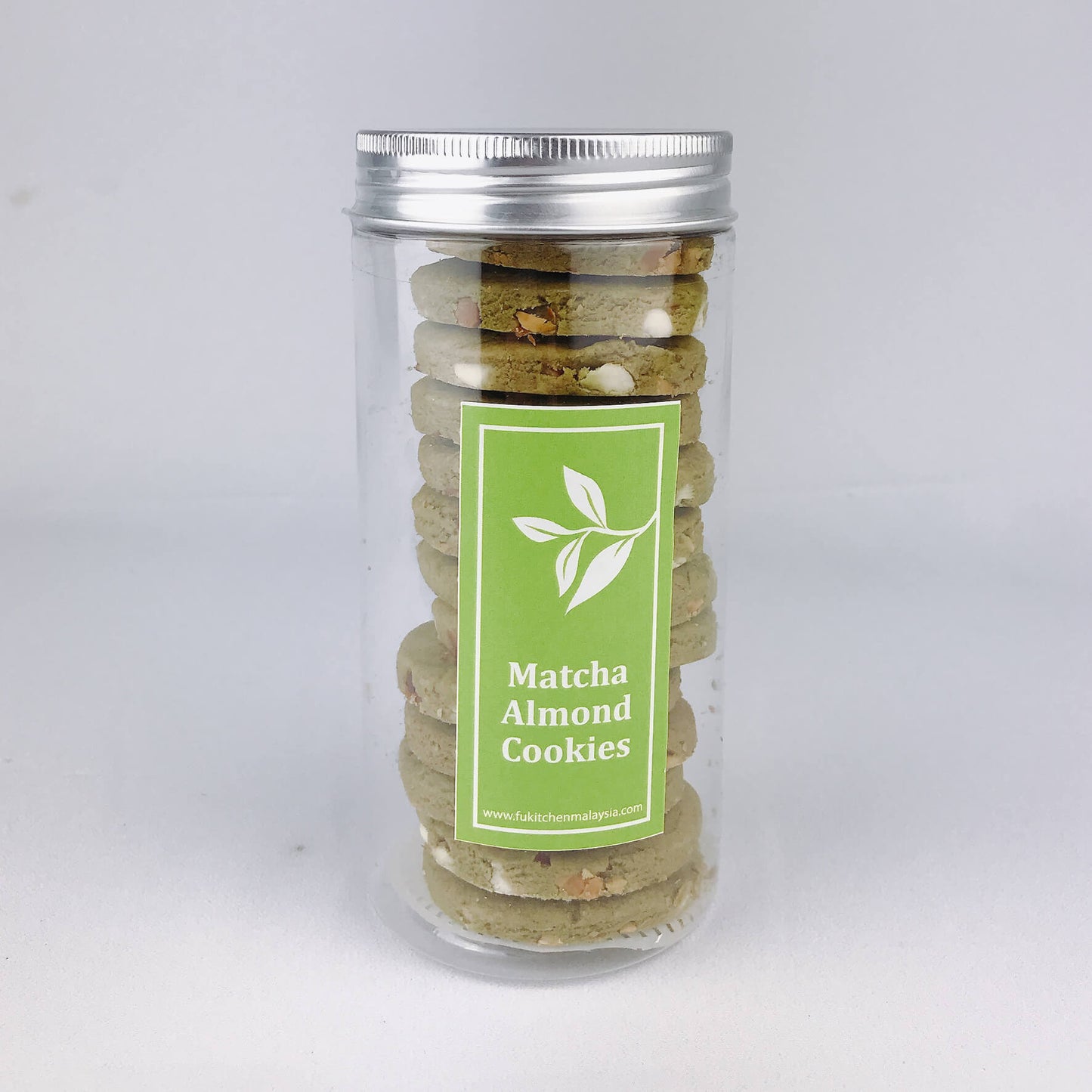 Matcha Green Tea Almond Nuts Cookies (180gm/bottle) - Fu Kitchen Malaysia