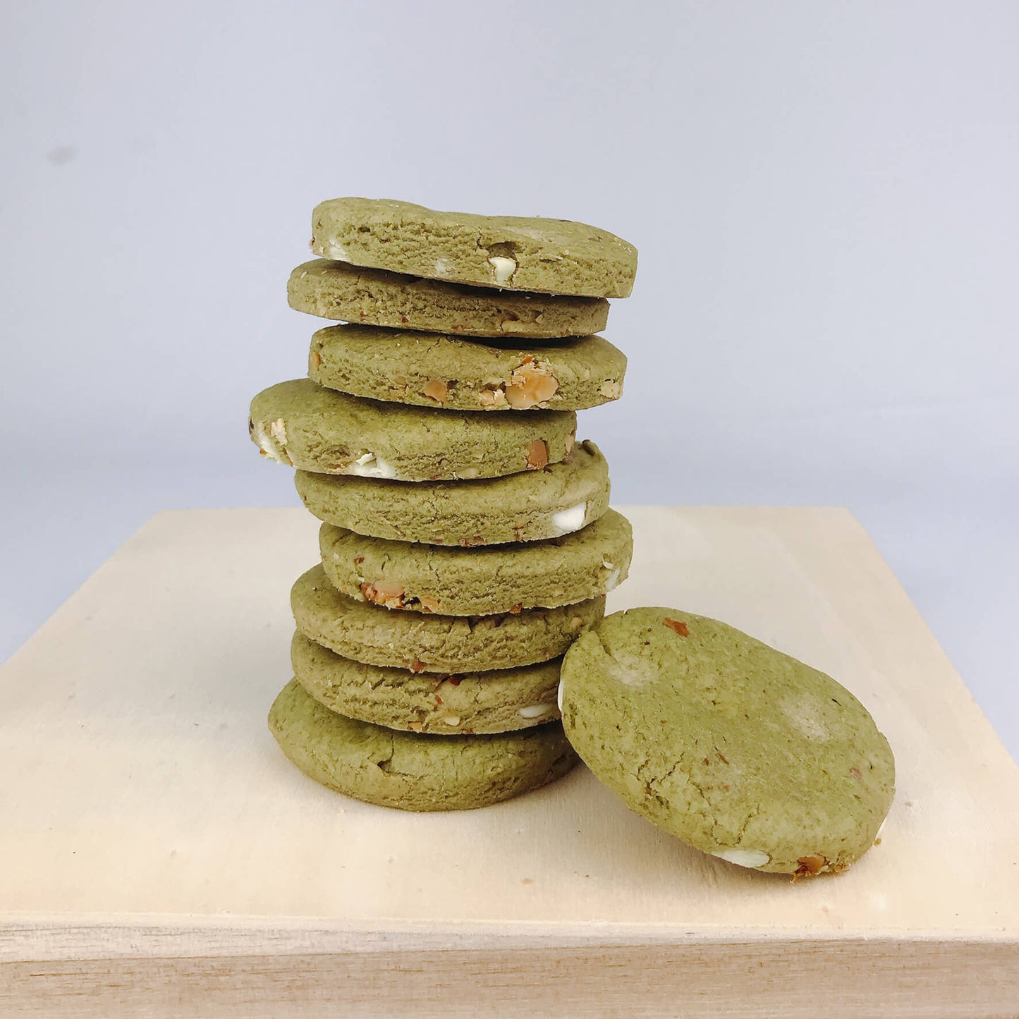 Matcha Green Tea Almond Nuts Cookies (180gm/bottle) - Fu Kitchen Malaysia